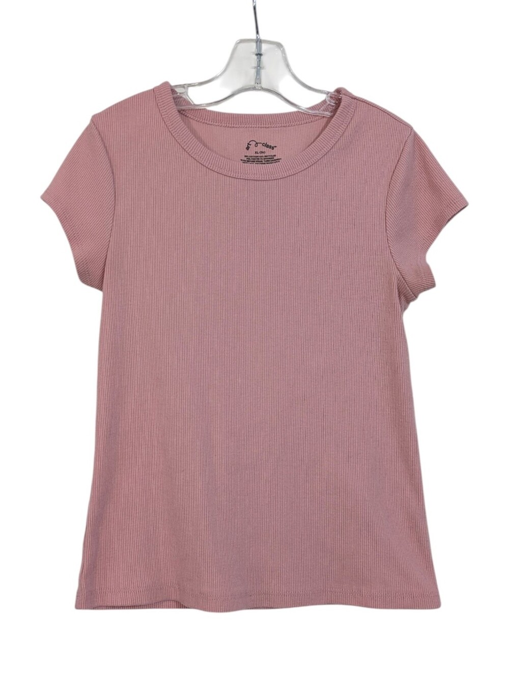 Art Class Ribbed Babydoll Tee - Size 14 Girls XL - Dusty Rose Pink T-shirt